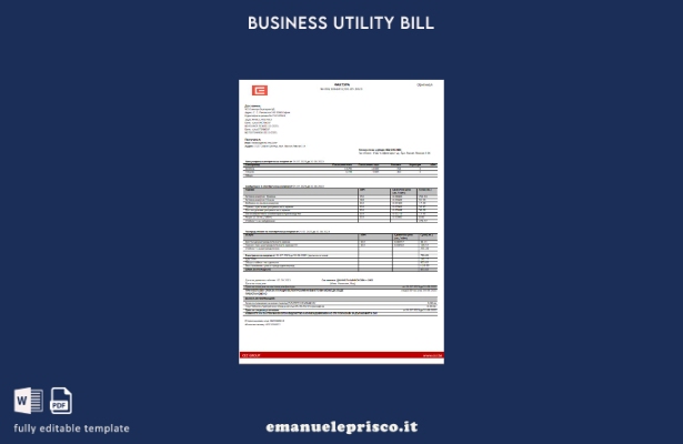stile verificato Modello di fattura aziendale dell'elettricità in Bulgaria